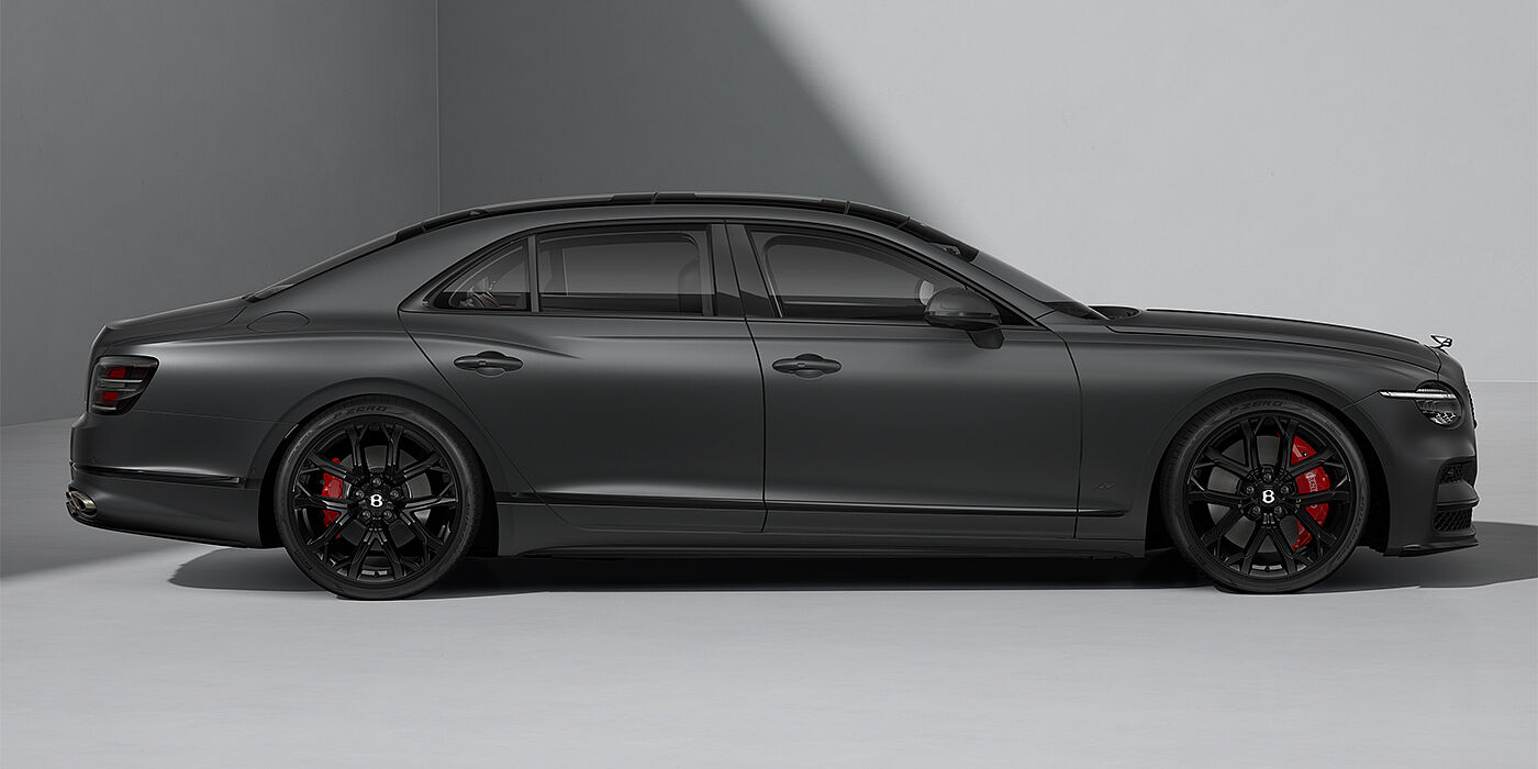 Bach Premium Cars GmbH New Bentley Flying Spur S sedan in Anthracite Satin  paint profile with 22" Sports  wheels