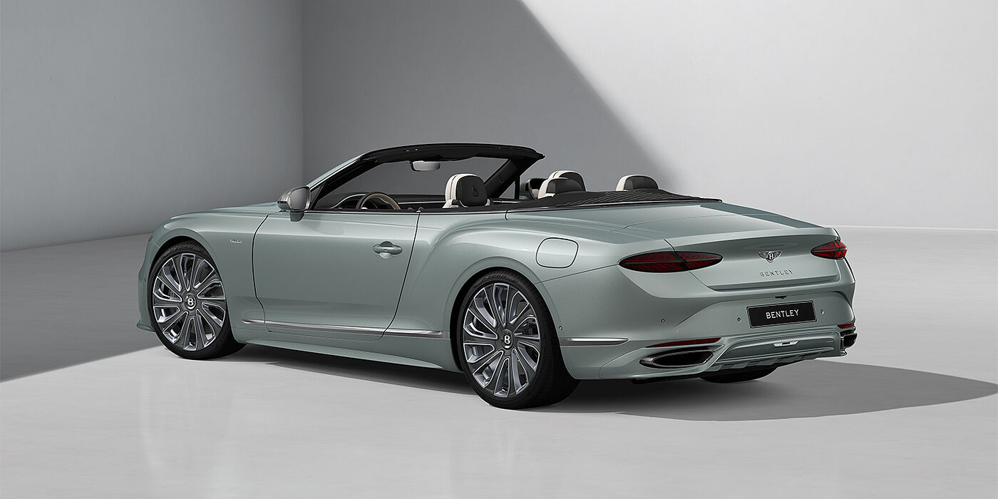 Bach Premium Cars GmbH Bentley Continental GTC Mulliner convertible in Breeze paint and 22" Mulliner wheels - rear 3/4
