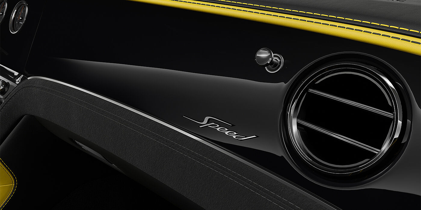 Bach Premium Cars GmbH Bentley Continental GT Speed coupe veneer detail in Piano Black veneer