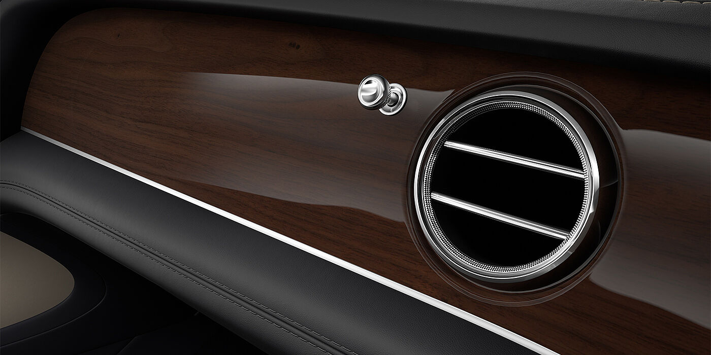 Bach Premium Cars GmbH Bentley Bentayga EWB SUV veneer detail in Crown Cut Walnut