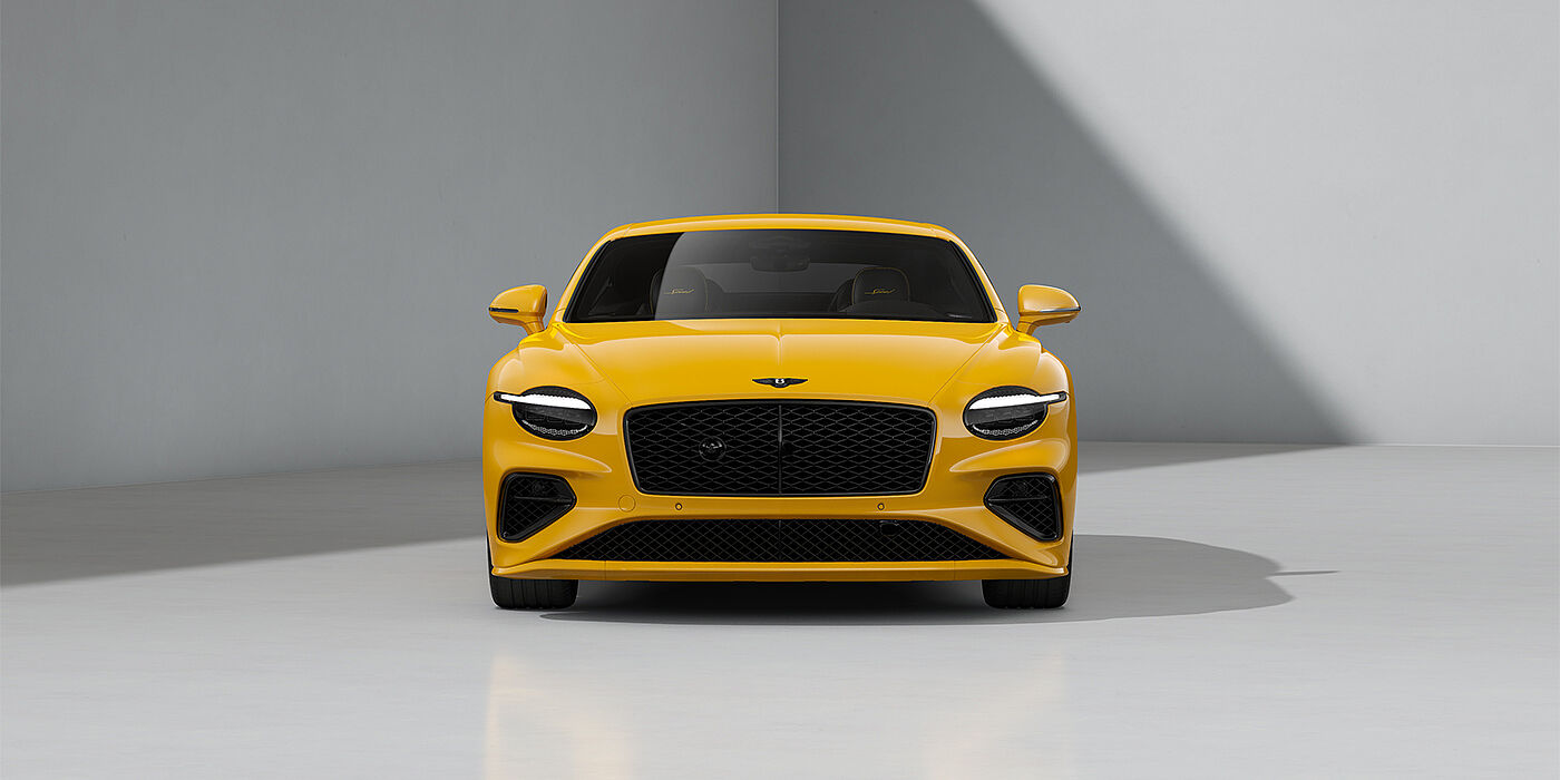 Bach Premium Cars GmbH Bentley Continental GT Speed coupe in Monaco Yellow paint and 22" Ten spoke sport wheels - full front