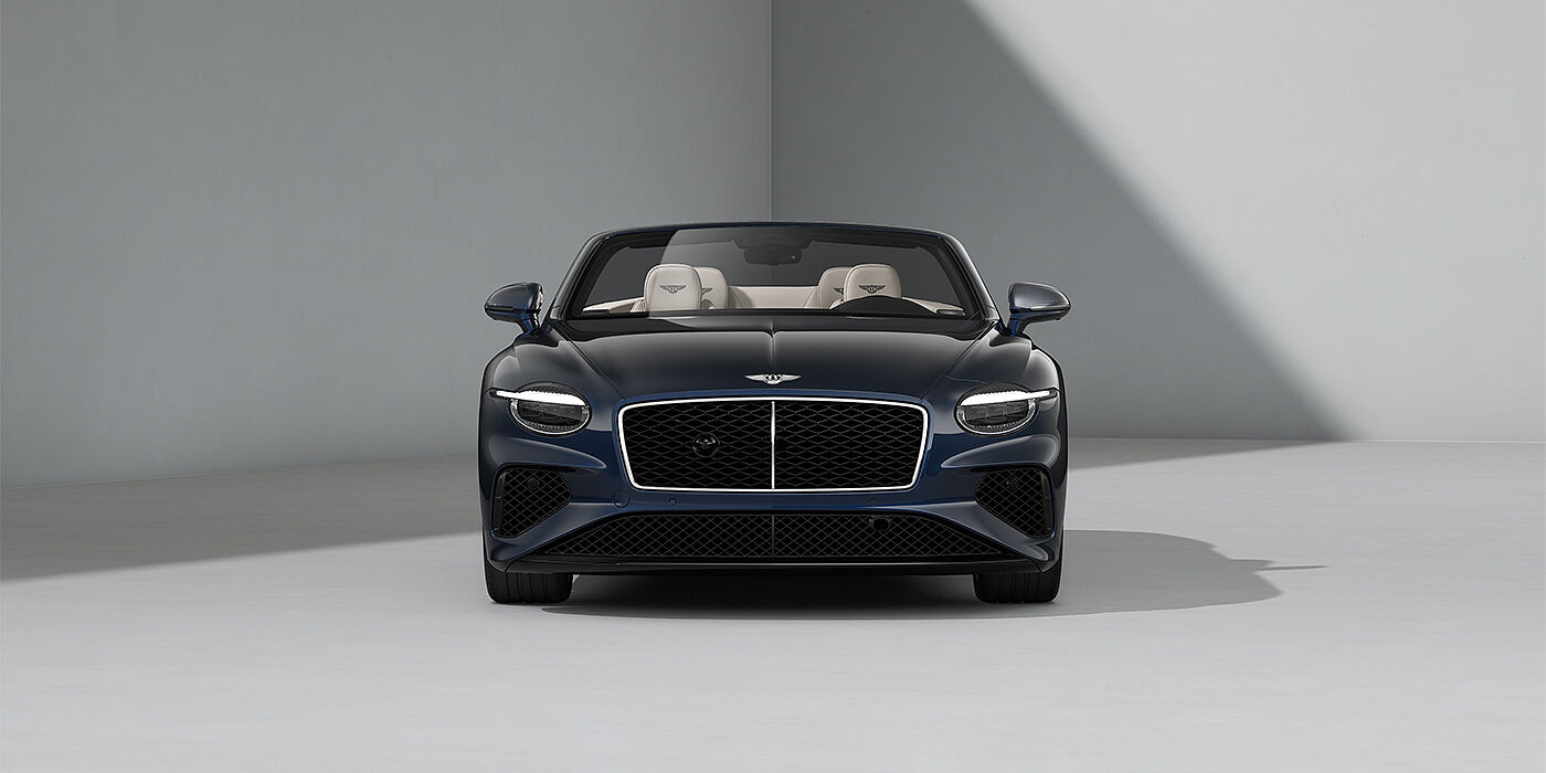 Bach Premium Cars GmbH Bentley Continental GTC convertible in Dark Sapphire paint and 22" Ten Spoke wheels - full front