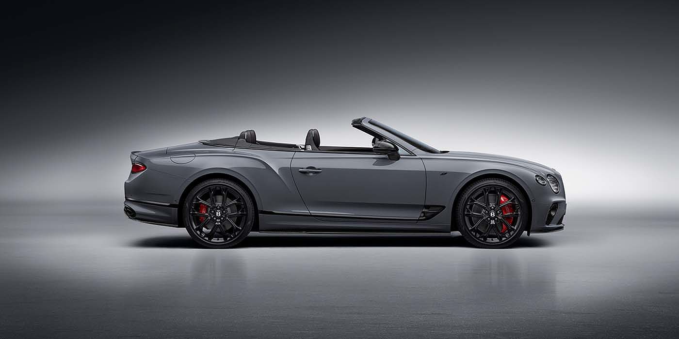 Bach Premium Cars GmbH Bentley Continental GTC S convertible in Cambrian Grey paint profile static studio