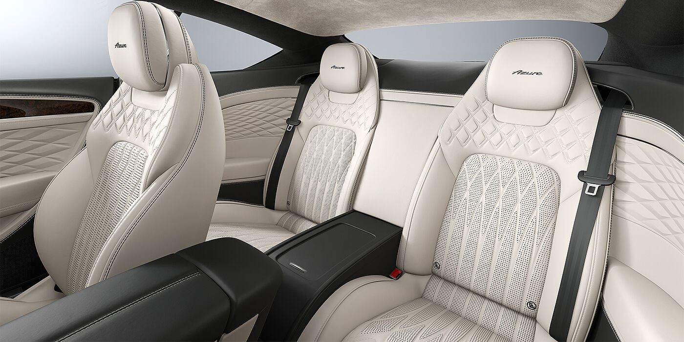Bach Premium Cars GmbH Bentley Continental GT Azure coupe rear interior in Linen and Cumbrian Green hides