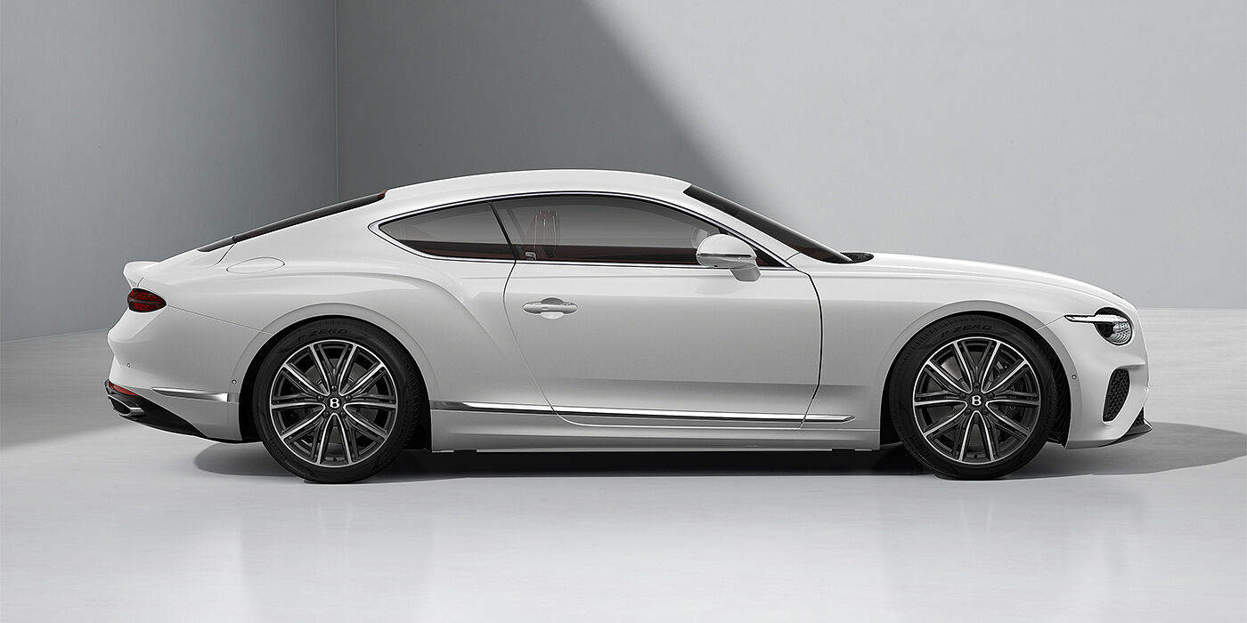 Bach Premium Cars GmbH Bentley Continental GT coupe in Snow Quartz paint and 21" Ten Spoke wheels - profile