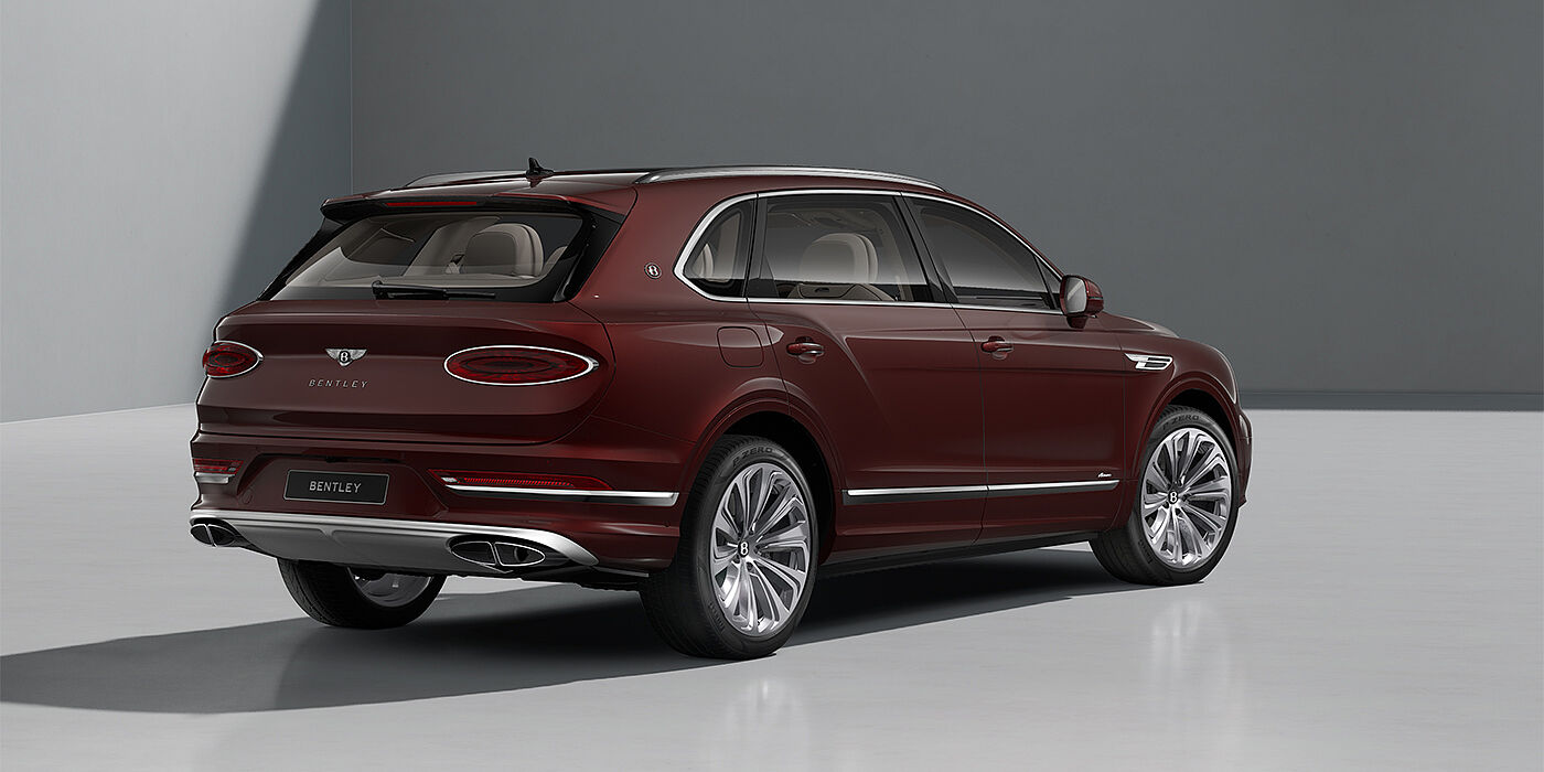 Bach Premium Cars GmbH Bentley Bentayga EWB Azure SUV in Cricket Ball paint and 22" Ten Spoke Polished wheels- rear ¾