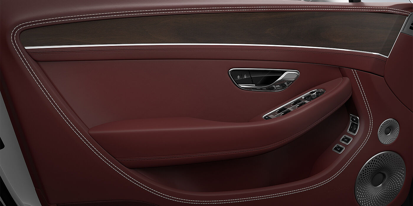 Bach Premium Cars GmbH Bentley Continental GT coupe door detail in Cricket ball hide