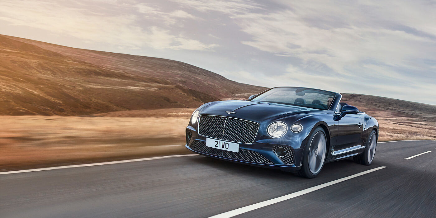 Bach Premium Cars GmbH Bentley Continental GTC Speed convertible in Peacock paint side front 34 dynamic