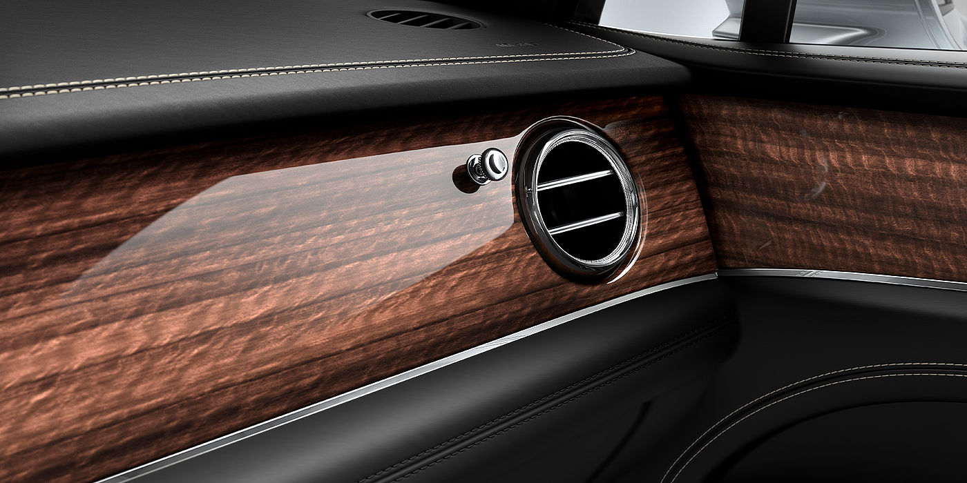 Bach Premium Cars GmbH Bentley Bentayga SUV Dark Fiddleback Eucalyptus veneer detail