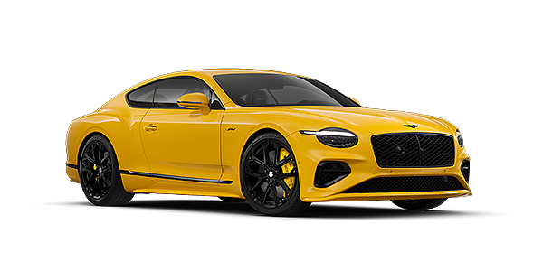 Bach Premium Cars GmbH Bentley Continental GT Speed coupe in Monaco Yellow paint and 22" Ten spoke sport wheels - front 3/