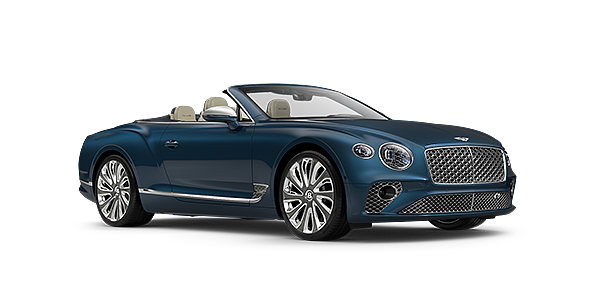 Bach Premium Cars GmbH Bentley GTC Mulliner convertible in Light Windsor Blue paint front 34