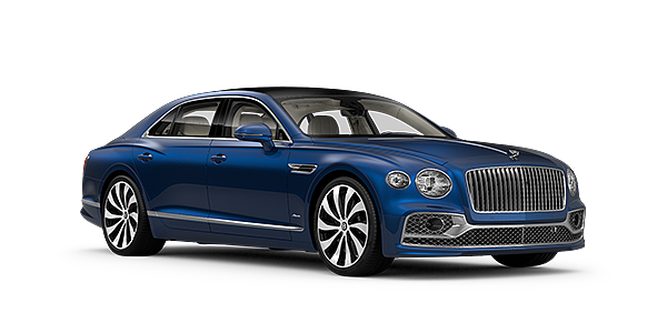 Bach Premium Cars GmbH Bentley Flying Spur Azure sedan in Sequin Blue paint front 34
