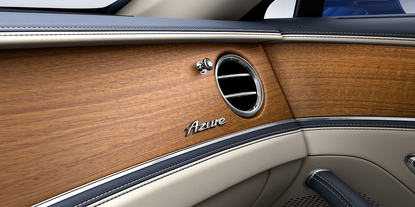 Bach Premium Cars GmbH Bentley Flying Spur Azure sedan interior Open Pore Koa veneer close up
