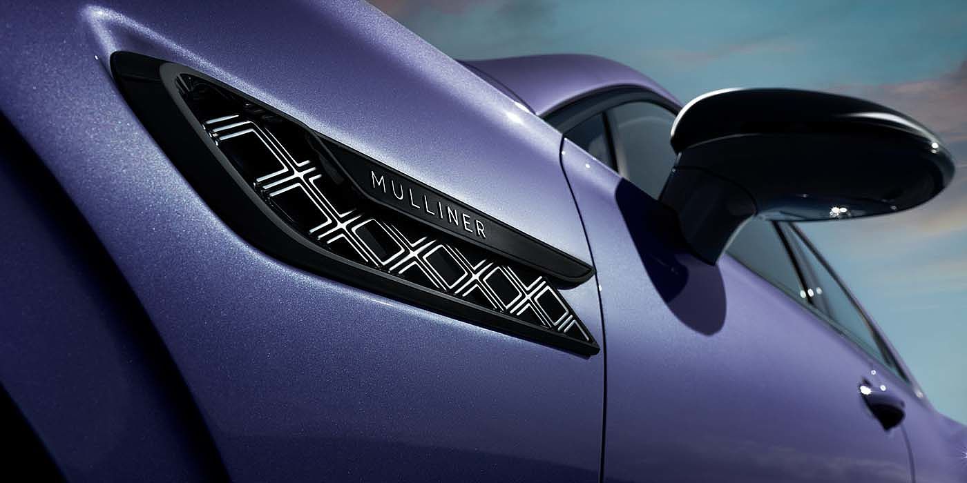 Bach Premium Cars GmbH Bentley Flying Spur Mulliner in Tanzanite Purple paint with Blackline Specification wing vent