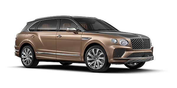 Bach Premium Cars GmbH Bentley Bentayga EWB Mulliner SUV in Magnetic and Rose Gold paint and 22" Mulliner wheels – front 3/4