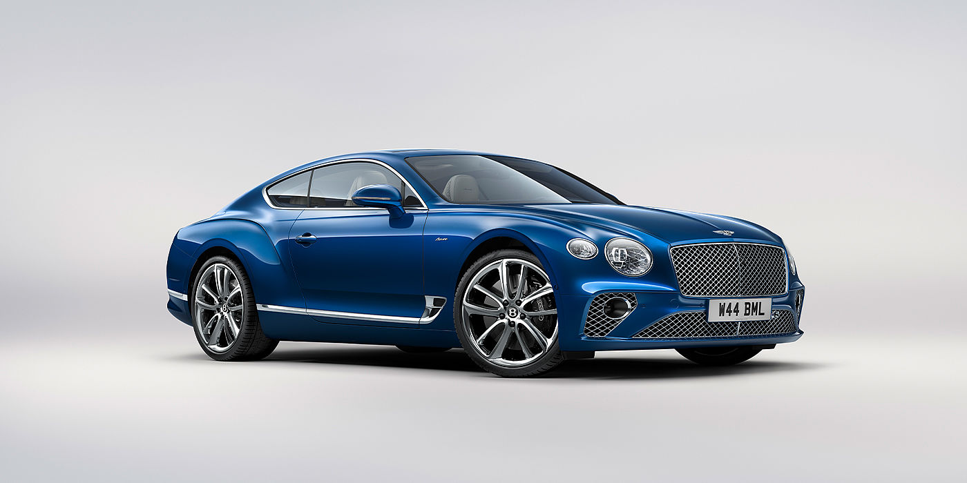 Bach Premium Cars GmbH Bentley Continental GT Azure coupe in Sequin Blue paint front 34