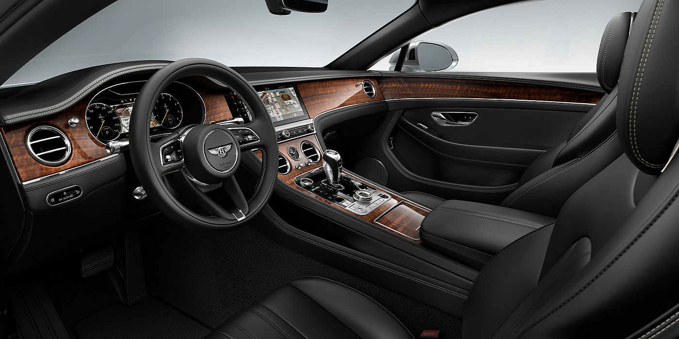 Bach Premium Cars GmbH Bentley Continental GT coupe front interior in Beluga black hide