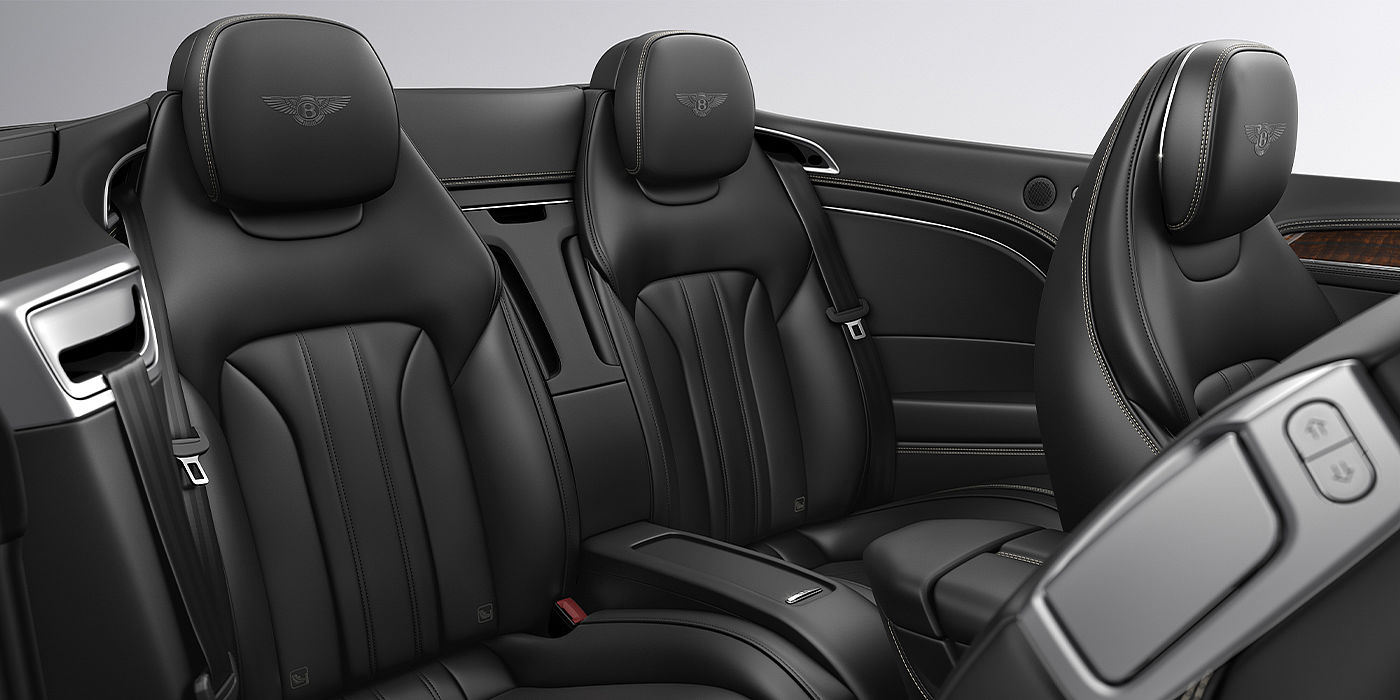 Bach Premium Cars GmbH Bentley Continental GTC convertible rear interior in Beluga black hide