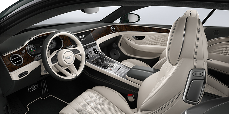 Bach Premium Cars GmbH Bentley Continental GT Azure coupe front interior in Linen and Cumbrian Green hides